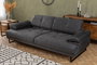 Atelier Del Sofa Mustang Sofá cama de 3 plazas Antracita
